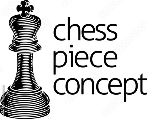 King Chess Piece Vintage Wo...