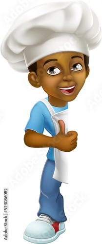 Black Boy Cartoon Child Che...