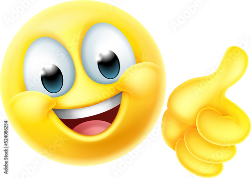 Thumbs Up Happy Emoticon Ca...