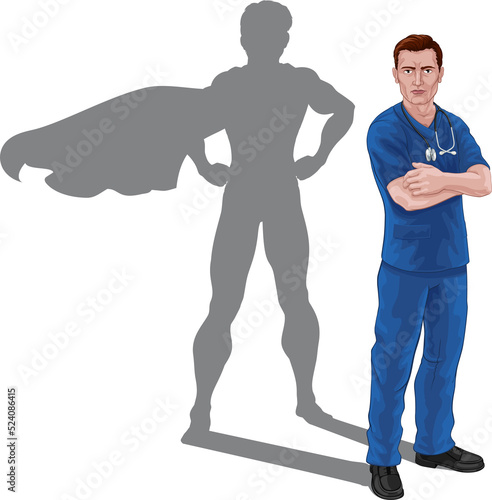 Superhero Nurse Doctor Shad...