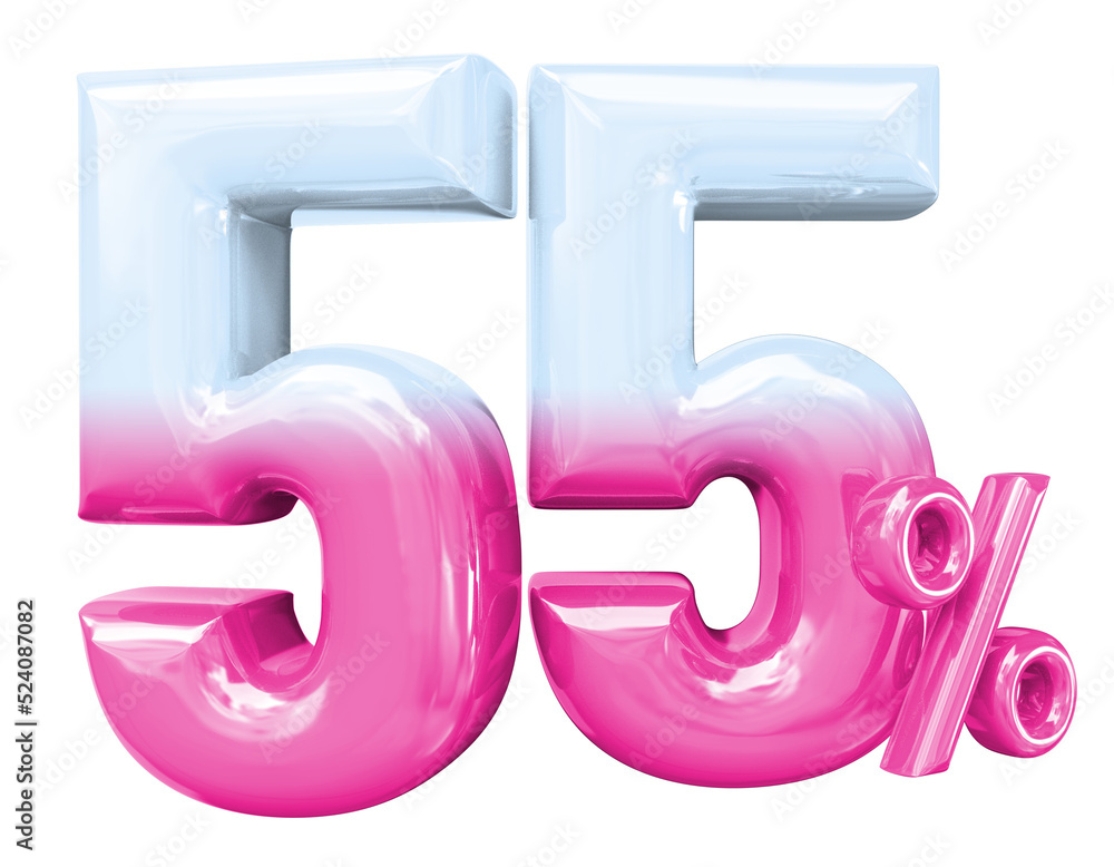 Discount 55 percent number 3d Discount 55 percent number 3d
