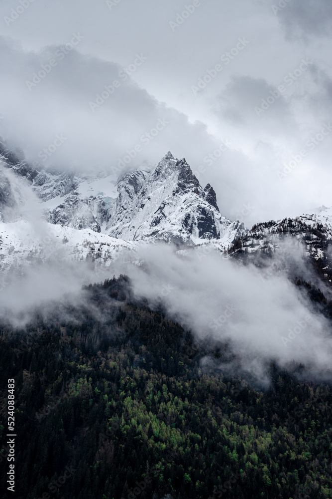 Chamonix in the clouds