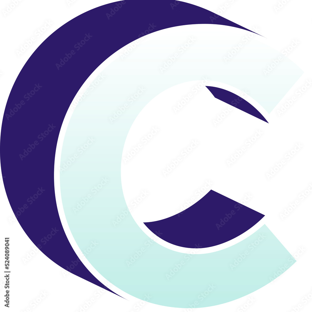 Obraz premium Alphabet 3D type illustration. letter C.