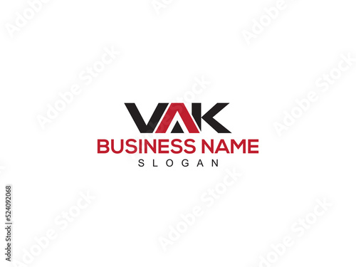 Monogram VAK Logo Icon, Unique vak Logo Letter Vector Image Design For Store Or Business photo