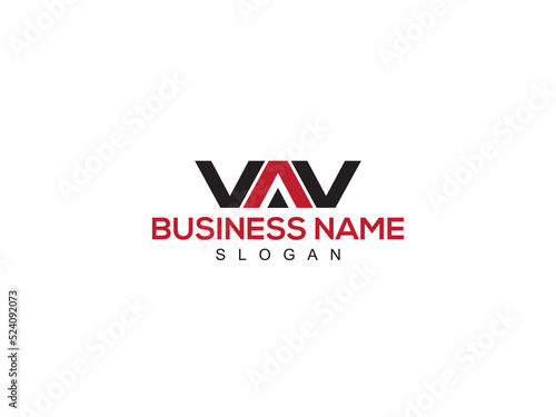 Monogram VAV Logo Icon, Unique vav Logo Letter Vector Image Design For Store Or Business photo