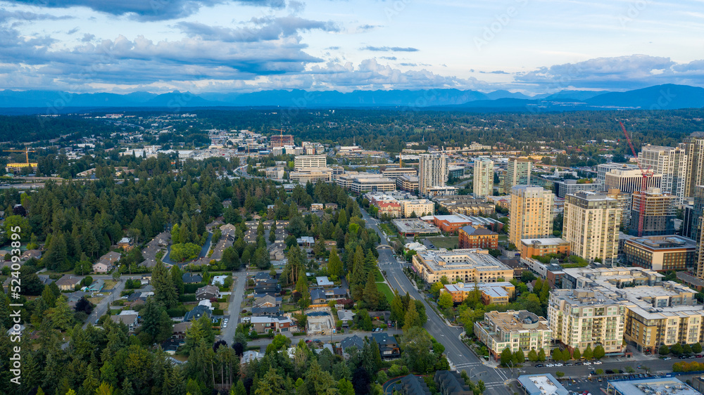 Fototapeta premium The Modern Tech Town of Bellevue Washington