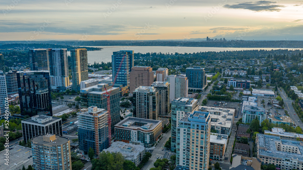 Fototapeta premium The Modern Tech Town of Bellevue Washington
