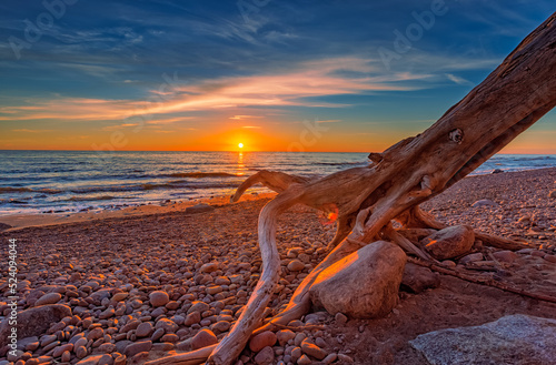 Dutch man cap landscape in Lithuania. Beautiful seaside landscape, sunset landscape