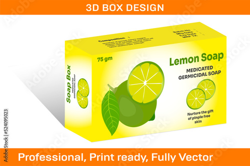 Lemon Soap Box Packaging Design Template