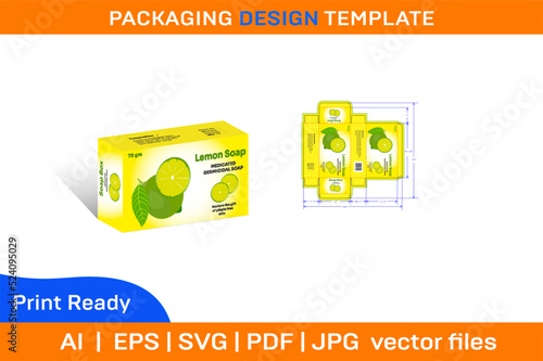 Lemon Soap Box Packaging Design Template