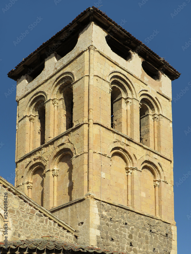 Romanesque church of Santos Justo and Pastor. (12th century). Detail of the bell tower.
Historic city of Segovia. Spain. 