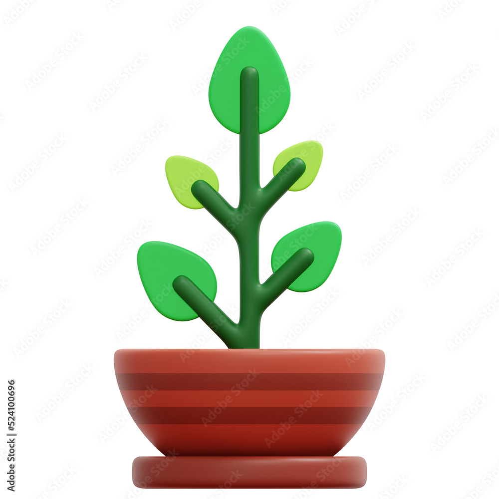 plant 3d render icon illustration plant 3d render icon illustration