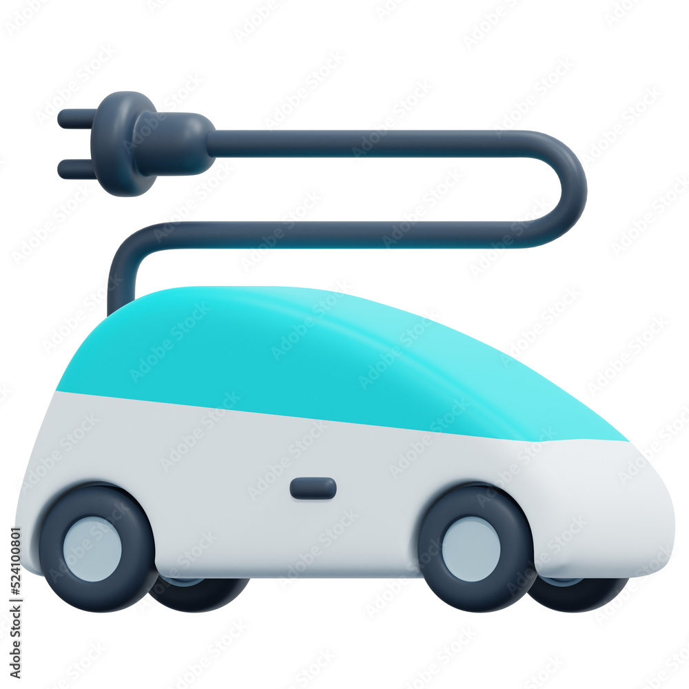 hybrid car 3d render icon illustration hybrid car 3d render icon illustration