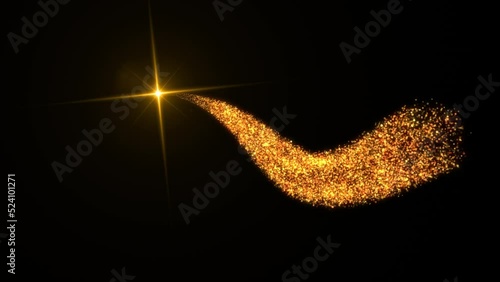luminous flow glitter magical particles photo