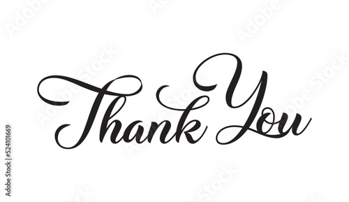Thank you text vector illustration