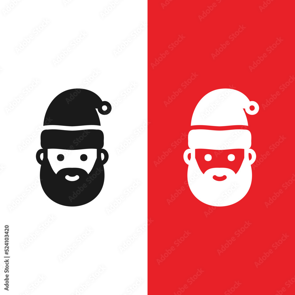 Christmas Xmas Santa Claus Vector icon in Glyph Style. Santa Claus, also known as Father Christmas is a legendary character originating in Western Christian culture. Vector illustration icons