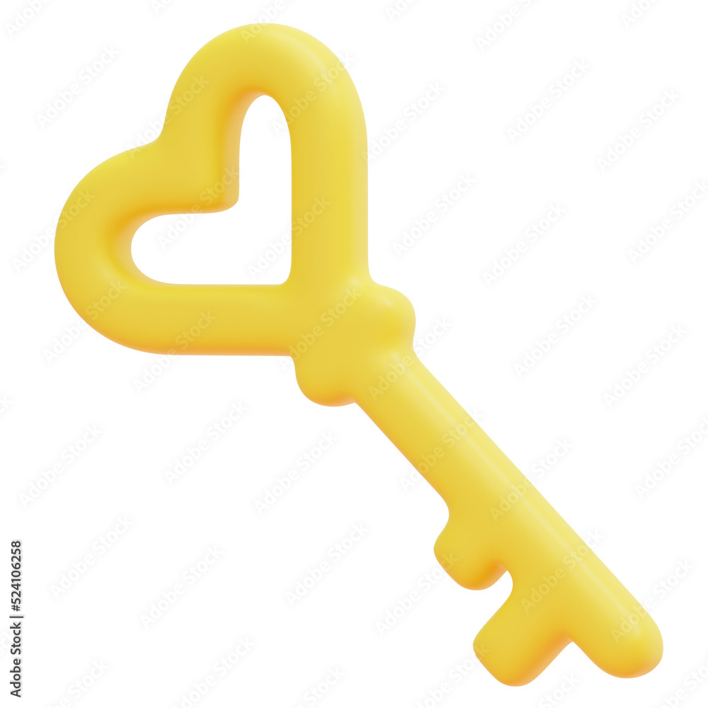 key 3d render icon illustration key 3d render icon illustration