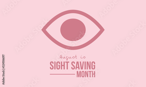 Sight Saving month calligraphic banner design on isolated background. Script lettering banner, poster, card concept idea. Health awareness vector template.