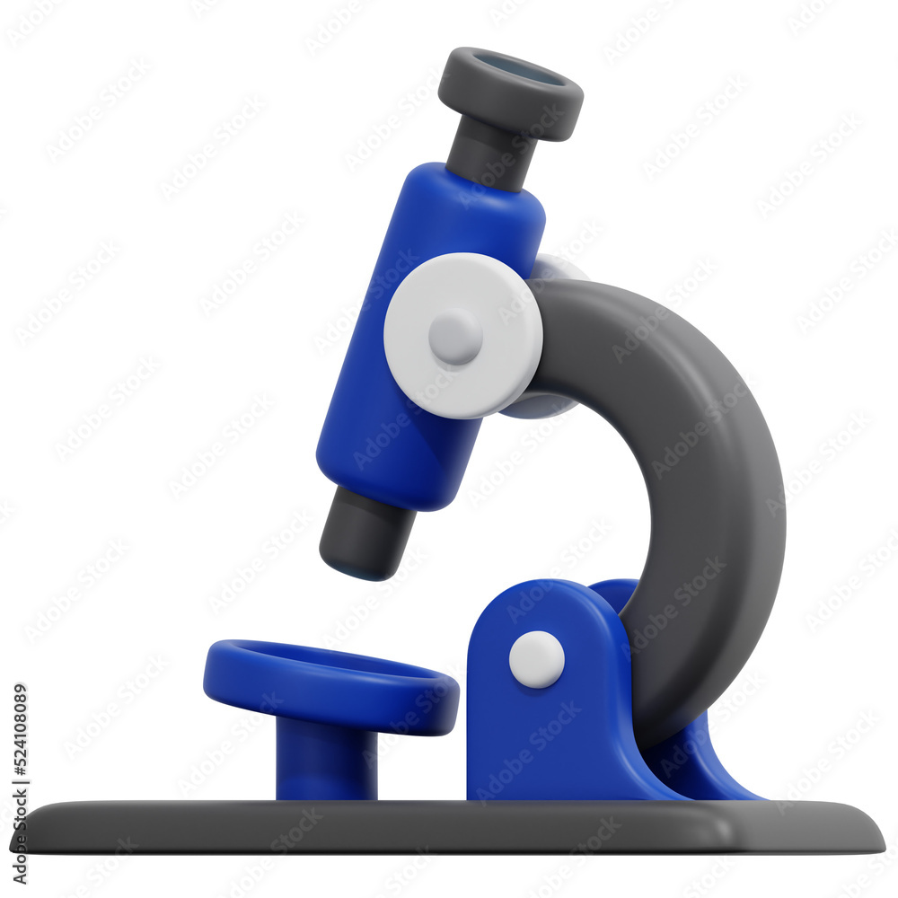 microscope 3d render icon illustration microscope 3d render icon illustration