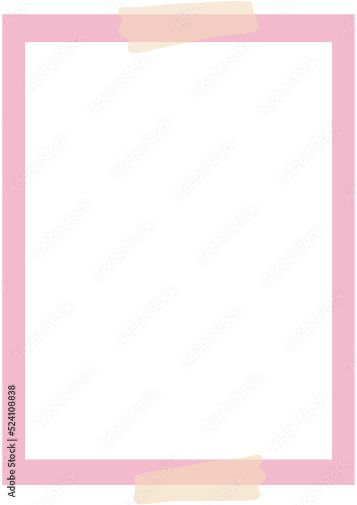 Pastel photo frame with blank place