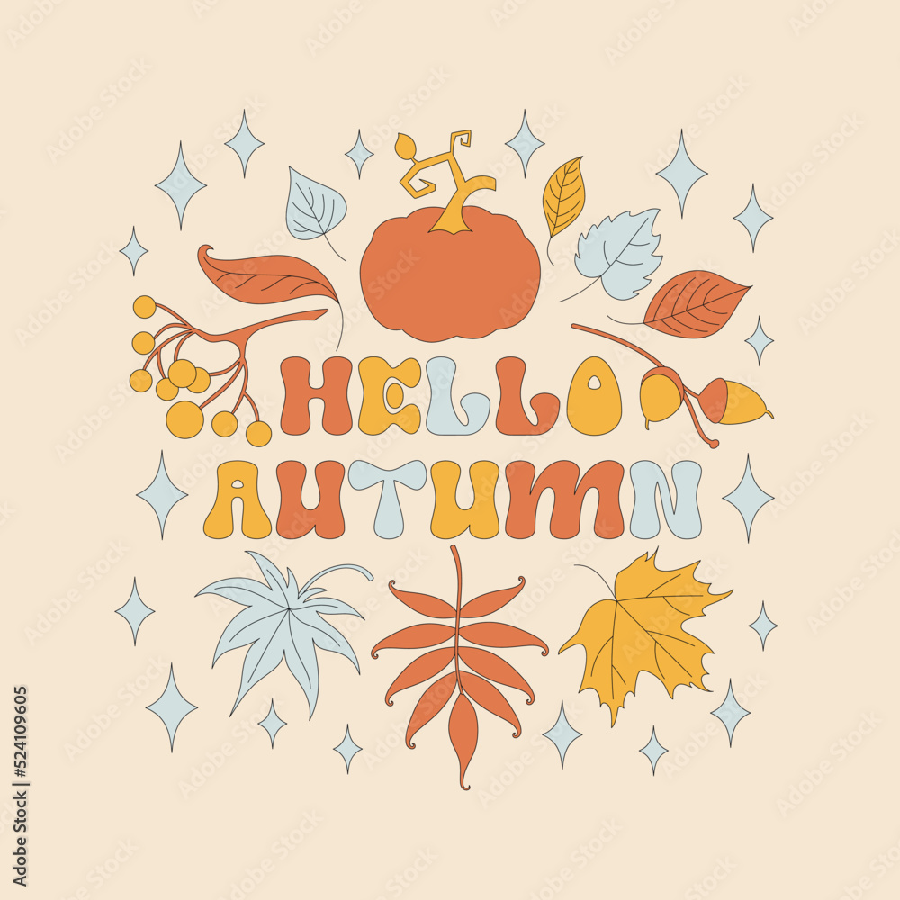Autumn simple minimalist background with a leaf. 