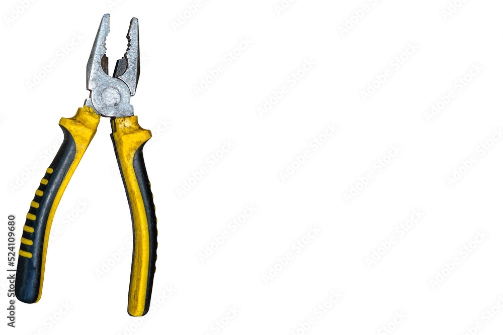 Modern and beautiful pliers on a white background Modern and beautiful pliers on a white background