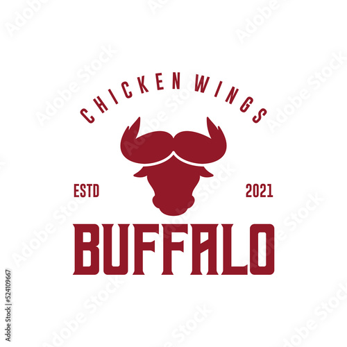 buffalo and wings logo design inspiration,restaurant logo