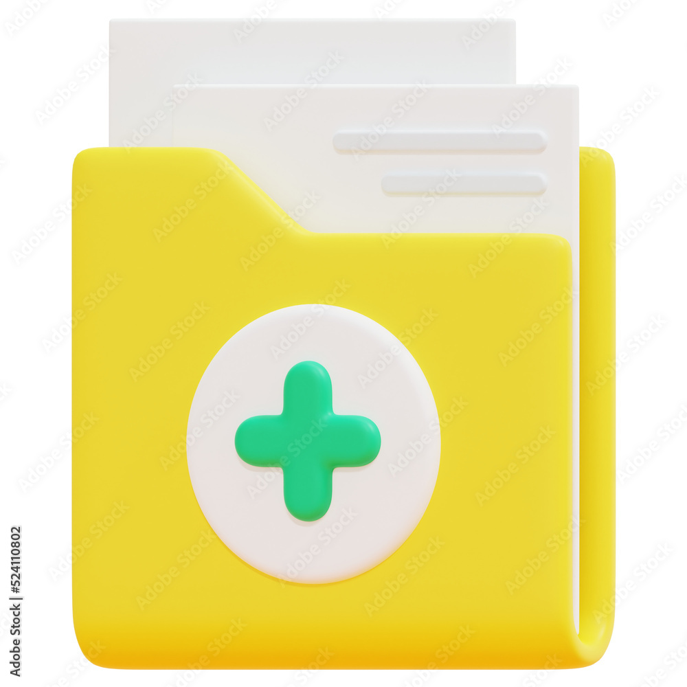 Fototapeta premium folder 3d render icon illustration
