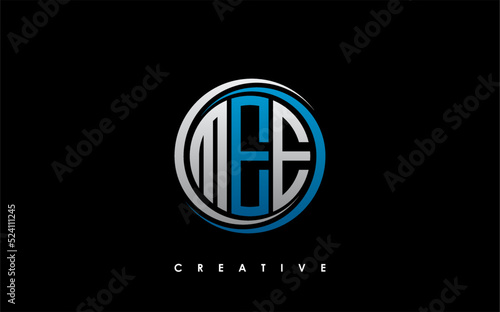 MEE Letter Initial Logo Design Template Vector Illustration