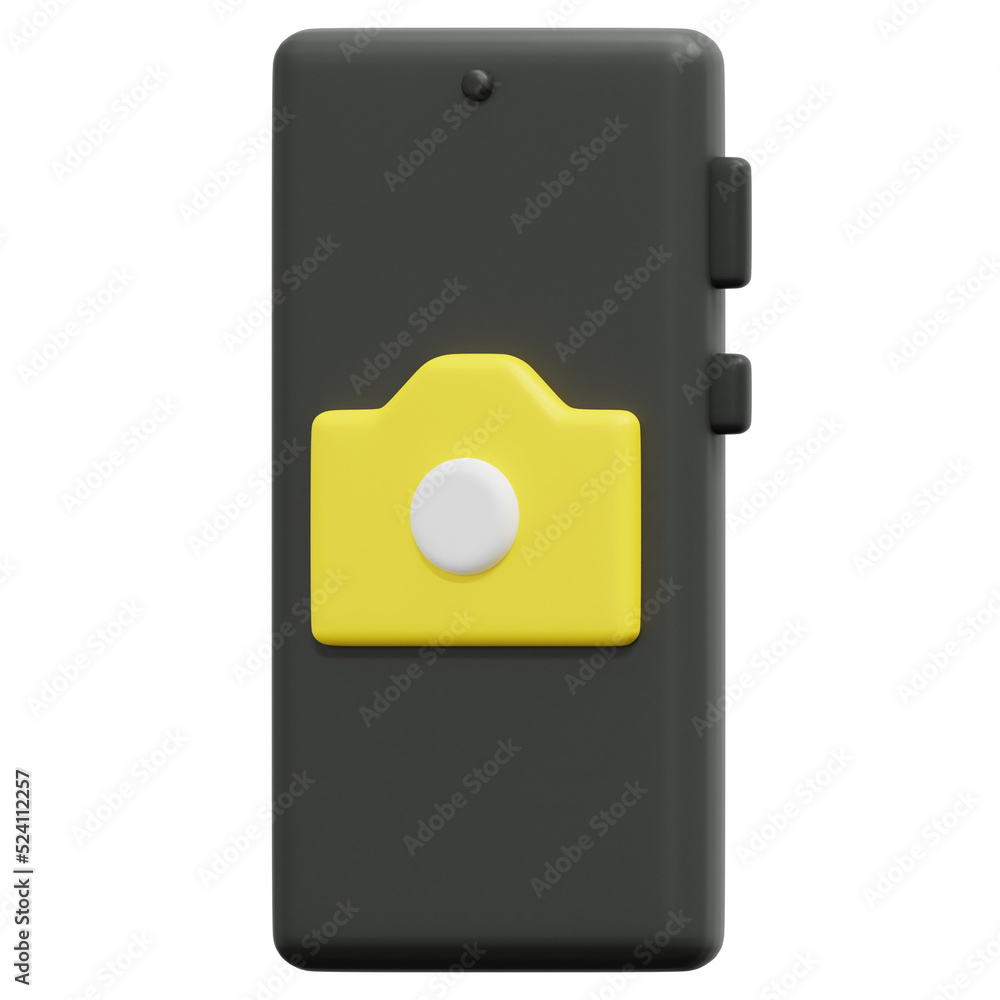 phone camera 3d render icon illustration phone camera 3d render icon illustration