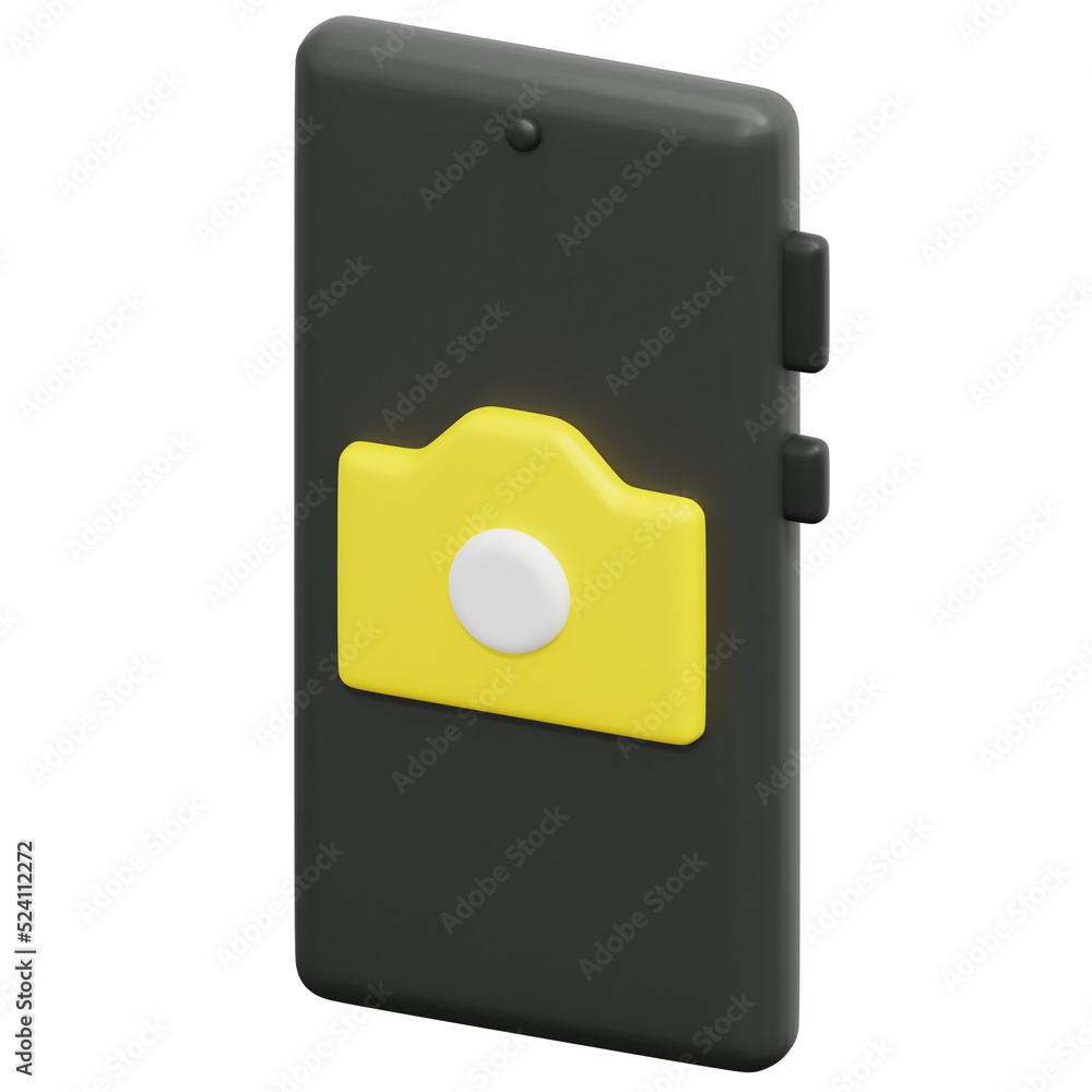 phone camera 3d render icon illustration phone camera 3d render icon illustration