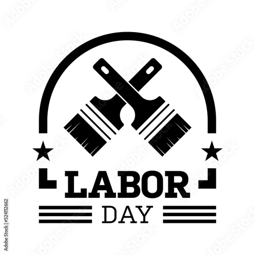 Happy Labor Day banner isolated on white background