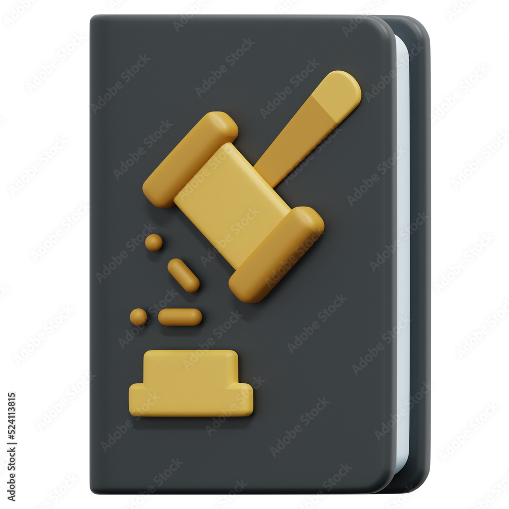 law book 3d render icon illustration law book 3d render icon illustration