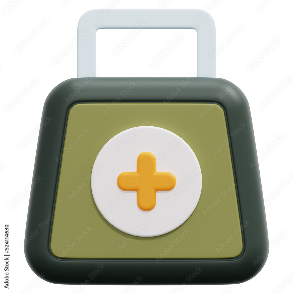 Obraz premium first aid kit 3d render icon illustration