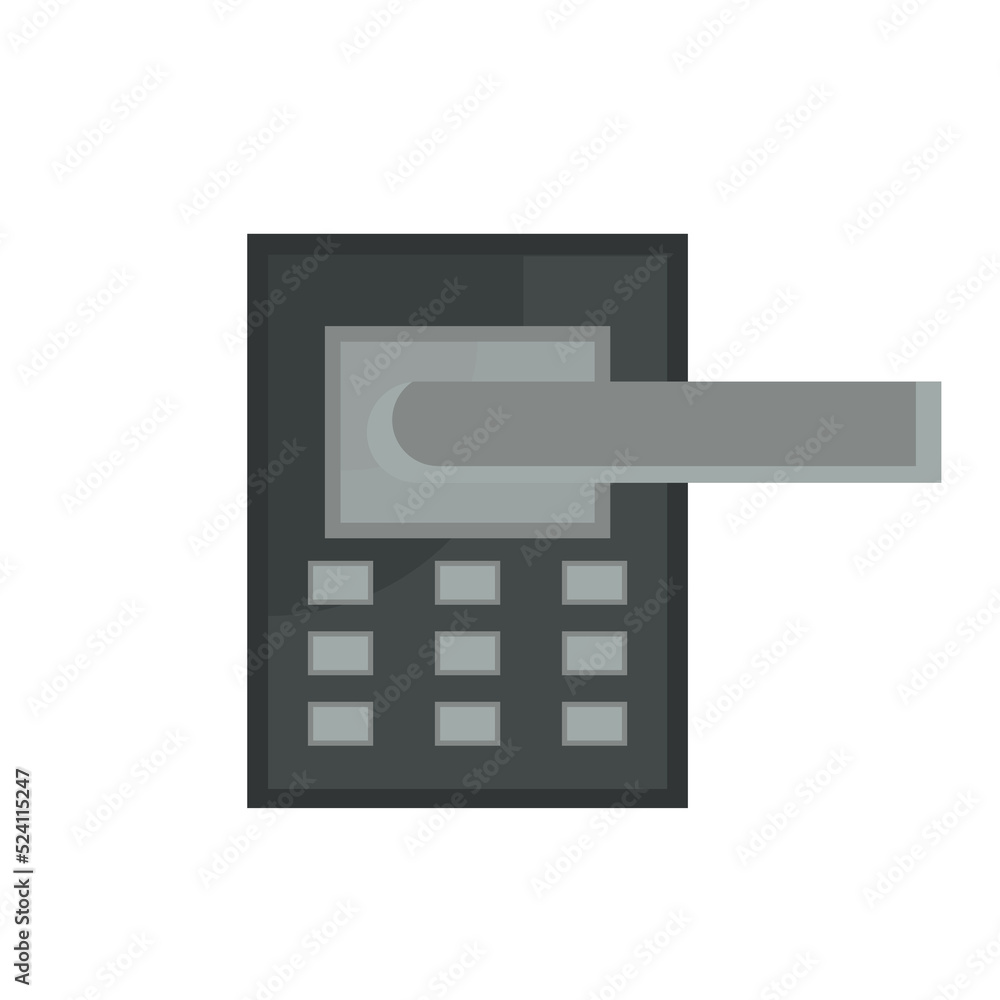 Door handle and doorknob latch with window. Brass round knob and room lock isolated office icon vector illustration. Vintage gold house security furniture and entrance keyhole cartoon Door handle and doorknob latch with window. Brass round knob and room lock isolated office icon vector illustration. Vintage gold house security furniture and entrance keyhole cartoon