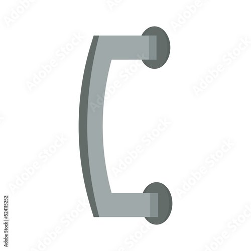 Door handle and doorknob latch with window. Brass round knob and room lock isolated office icon vector illustration. Vintage gold house security furniture and entrance keyhole cartoon