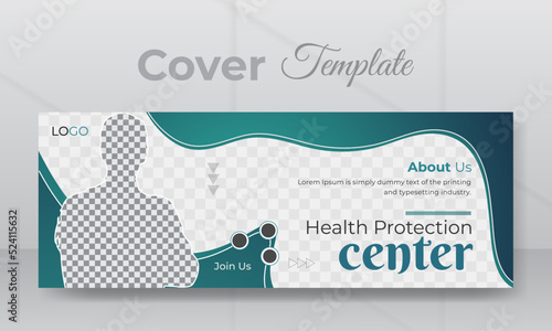Facebook medical cover or a healthcare social media banner template.