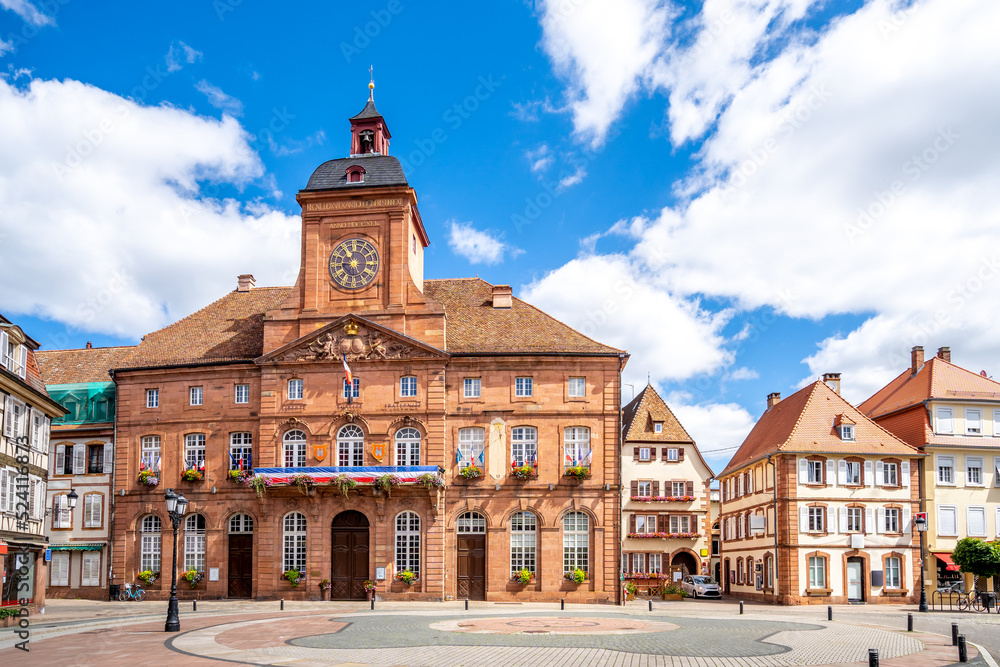 Rathaus, Altstadt, Wissembourg, Elsass, Frankreich 