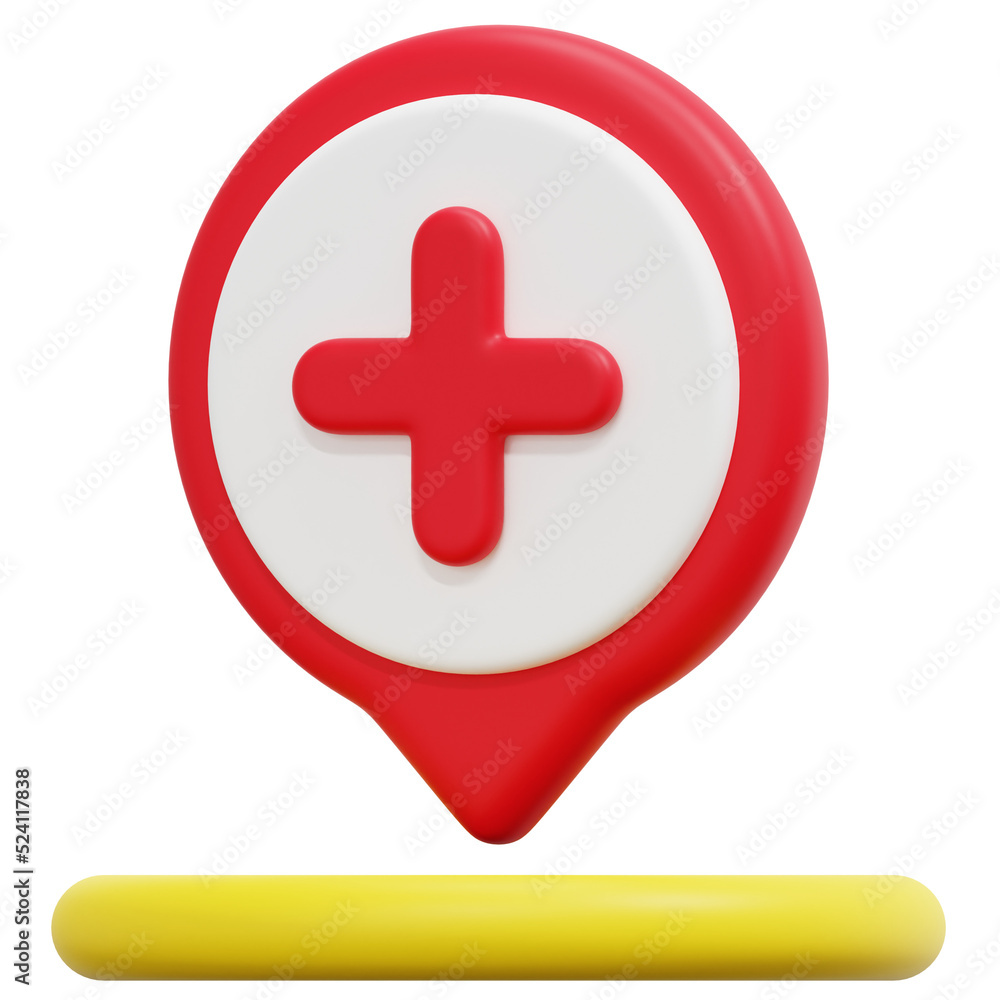 Obraz premium hospital 3d render icon illustration