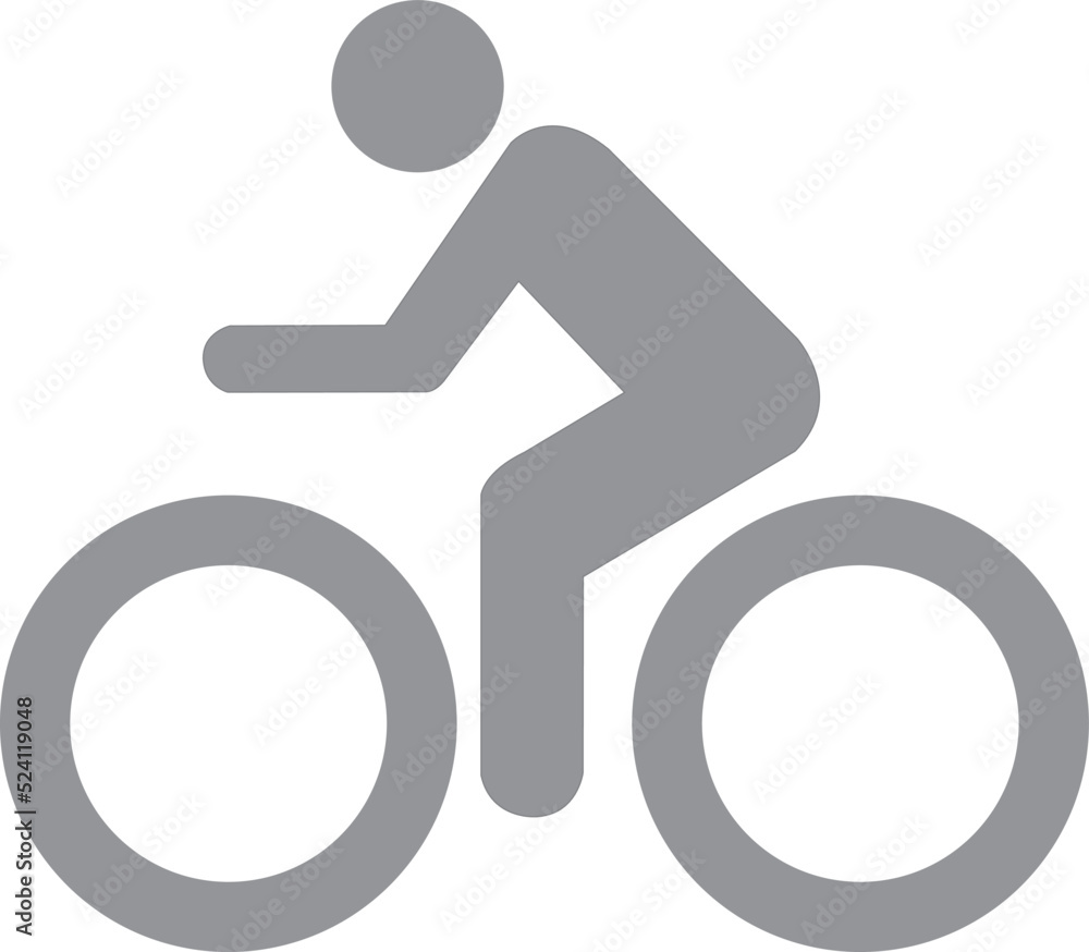 Cyclist icon, vector simple isolated cycling sign. Cyclist icon, vector simple isolated cycling sign.