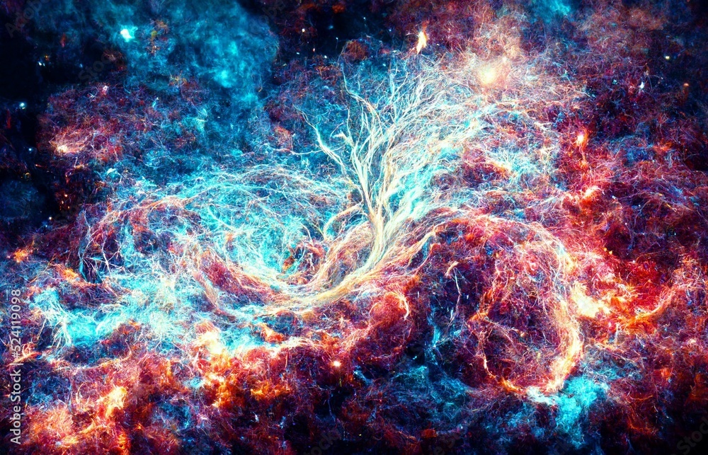 Textures like cosmic nebulae.