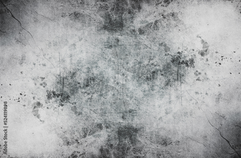Fototapeta premium Modern black and white grunge background abstract blank texture with stains, scratches, dots