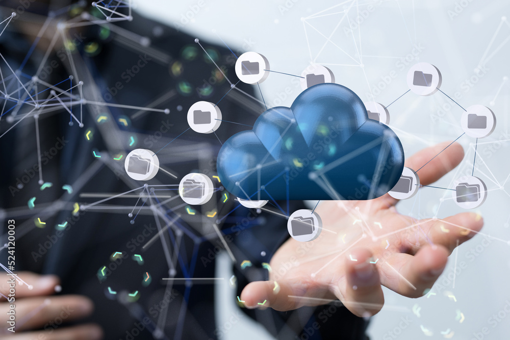 Cloud computing concept.Abstract cloud connection technology background. Cloud computing concept.Abstract cloud connection technology background.