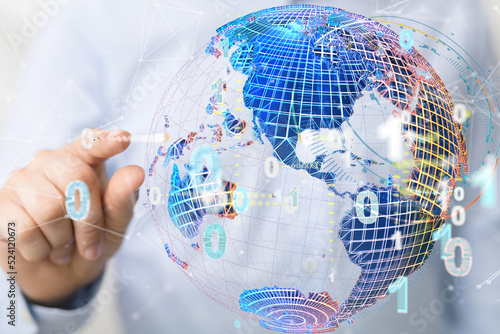 Global network connection. ...