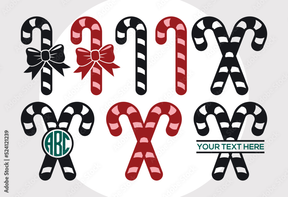 Holiday Candy Svg | Peppermint Candy Cane Svg | Candy Cane Svg ...