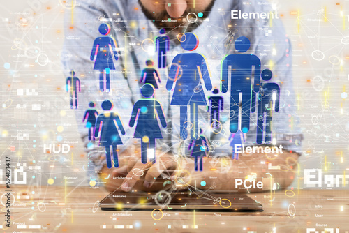 Global network. Blockchain....