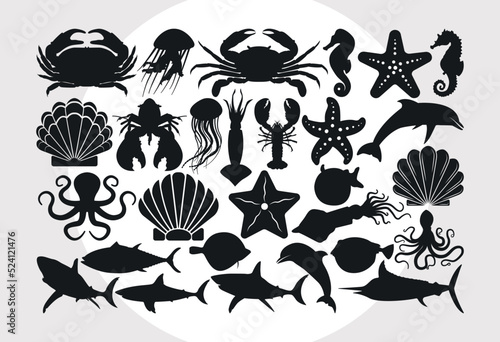 Sea Animal SVG Cut File, Octopus Svg, Shark Svg, Seahorse Svg, Jellyfish Svg, Dolphin Svg, Puffer fish Svg, Cute Squid Svg,
Fish Svg, Crab Svg, Lobeter Svg, Starfish Svg, Seashell Svg,