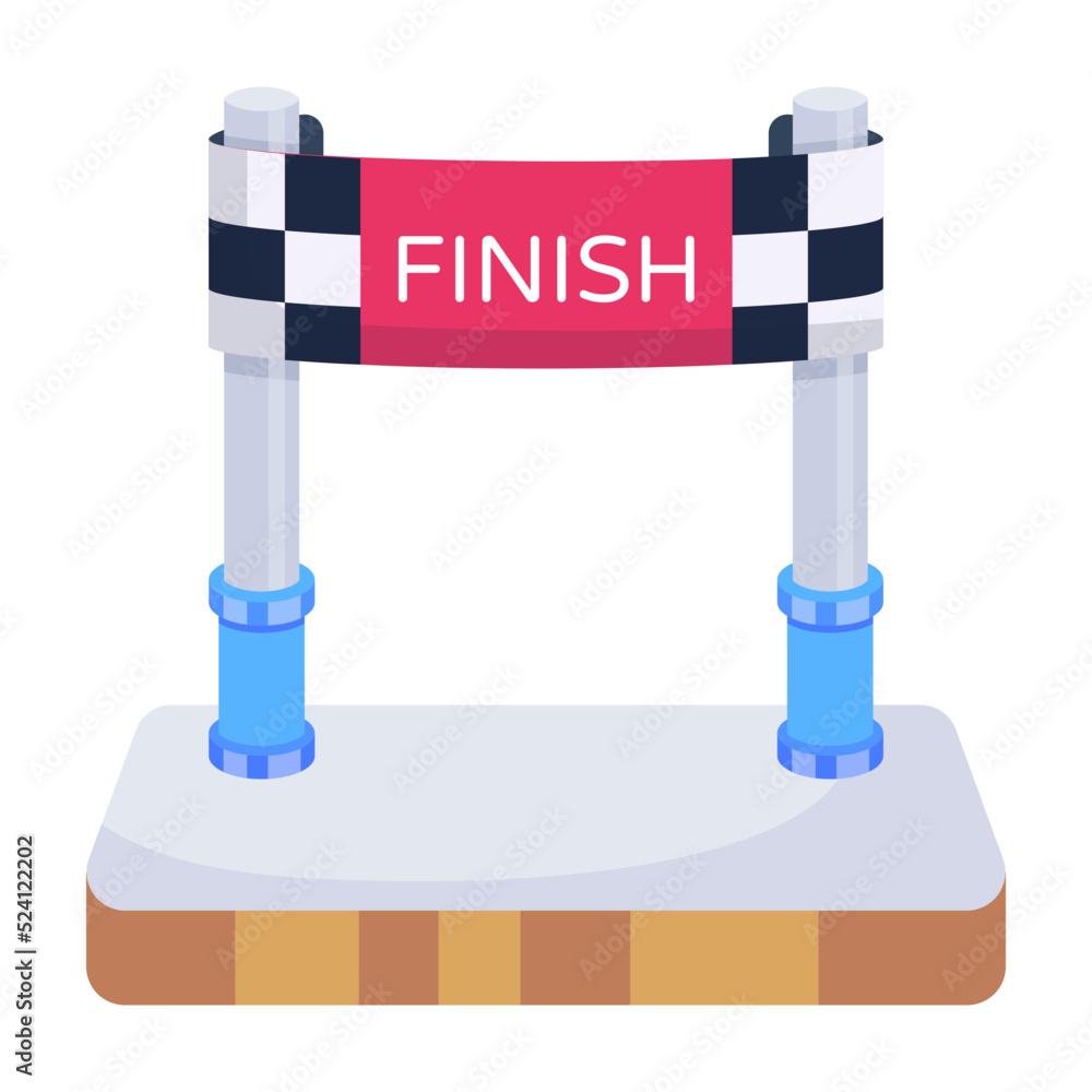 Fototapeta premium Trendy flat icon of end line 