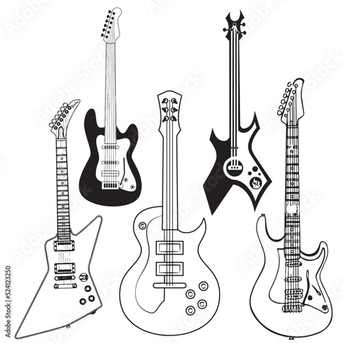 electric guitar vector illustration