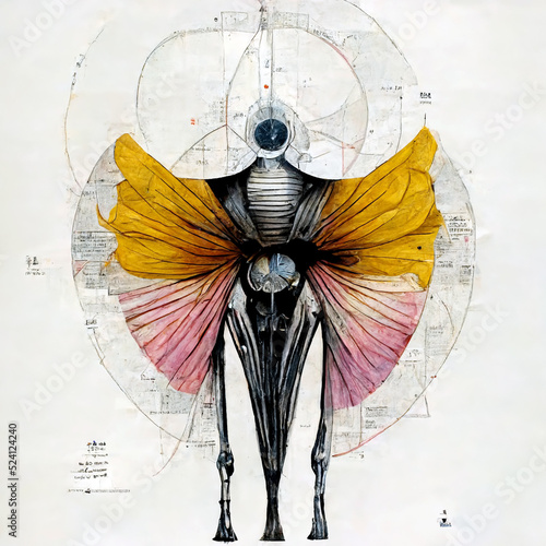 blueprint of an unknown creature